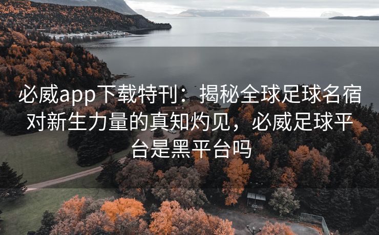 必威app下载特刊：揭秘全球足球名宿对新生力量的真知灼见，必威足球平台是黑平台吗