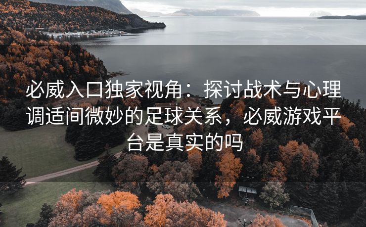 必威入口独家视角：探讨战术与心理调适间微妙的足球关系，必威游戏平台是真实的吗  第2张